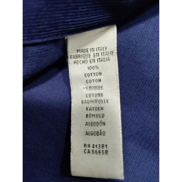 Ralph Lauren Black Label Tailored Fit Blue Corduroy Long Sleeve Shirt Men's 15 ½ - Picture 9 of 14